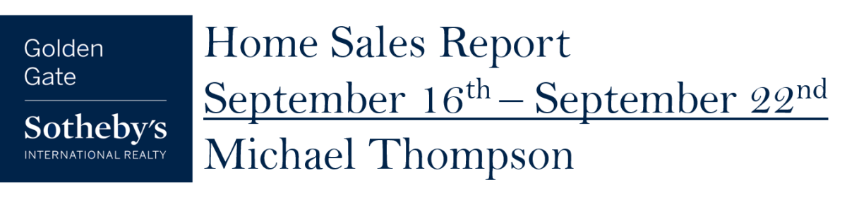 Home Sales Report: September 16th – September 22nd 2020 Alameda, Berkeley, Castro Valley, El Cerrito, Emeryville, Oakland & San Leandro