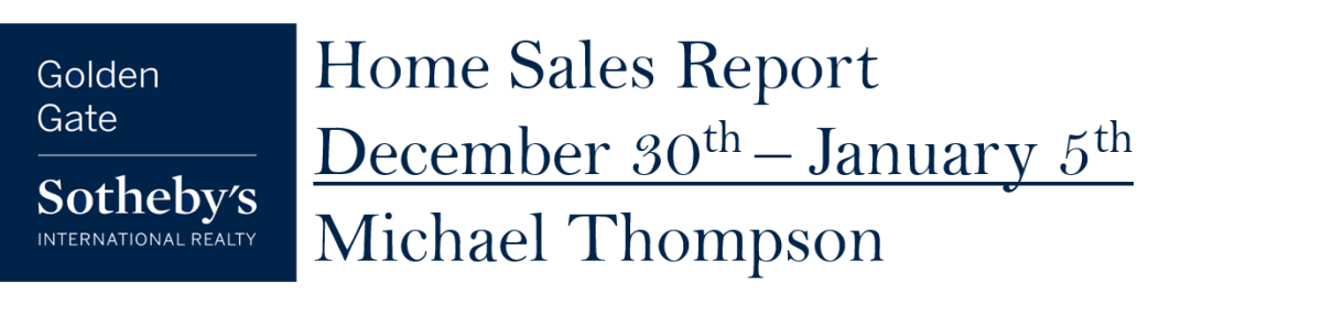 Home Sales Report: December 30th – January 5th 2020 Alameda, Berkeley, Castro Valley, El Cerrito, Emeryville, Oakland & San Leandro