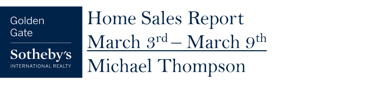 Home Sales Report: March 3rd – March 9th 2021 Alameda, Berkeley, Castro Valley, El Cerrito, Emeryville, Oakland & San Leandro